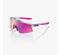 100% - Speedcraft SL - Lunettes vélo Polished Translucent Grey - Mirror Purple Multilayer Cat 2