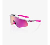 100% Lunettes de soleil Speedcraft Xs – Gris pourpre – Verres miroir CAT3 – Gris translucide poli