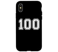 100 Sports d'équipe numéro Cent Correspondant à Varsity Coque pour iPhone X/XS