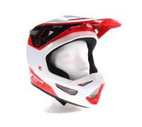 Casque integral enfant 100 status hellfire blanc rouge