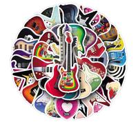 100 stickers de guitare musicale, ensemble d'autocollants pour enfants, Graffiti de dessin anim é, décoration d'instrument de musique instantanée, adapté pour le carnet de skateboard, art artisanal
