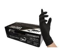 100 Stk. NITRAS Black Scorpion Gants en latex noir Taille L Gants jetables 8220