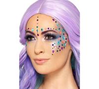 100 Strass Pour Visages Multicolores Girly Taille Unique Violet