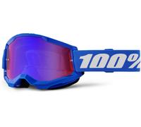 100% Strata 2 Essential Chrome Lunettes de motocross, bleu/blanc