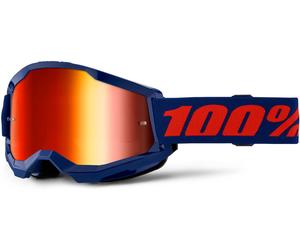 100% Strata 2 Essential Chrome Lunettes de motocross, bleu/rouge