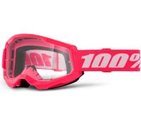 100% Strata 2 Essential Lunettes de motocross, rose/blanc