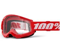 100% Strata 2 Essential Lunettes de motocross, Rouge/Blanc