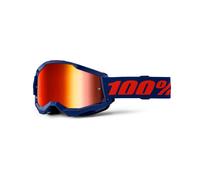 Masque 100% Strata 2 Navy - Lentille A Miroir Rouge