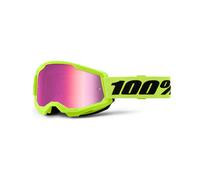 100% Strata 2 Goggle Neon Yellow / Pink Mirror Lens