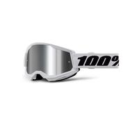 100% Strata 2 Goggle White / Silver Mirror Lens