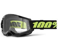 100% Masque cross Strata 2 Verre clair (CAT0) Éclipse solaire Mixte Noir/Vert Adulte