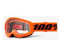 100% - Strata 2 Junior - Masque ski enfant Neon Orange - Mirror Clear Cat 0