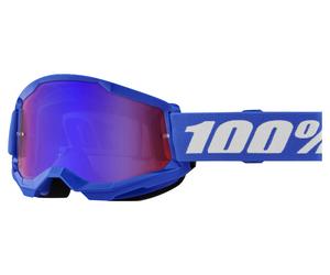 100% Strata 2 Lunettes de motocross bleues unisex