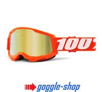 100% STRATA 2 Motocross MX Vélo MTB Lunettes Orange Transparent / Lentille