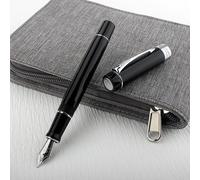 100 Stylo Plume En Résine Centenaire Rouge Avec Logo Ef/F/M/Convertisseur De Pointe Pliée Écriture Bureau D'affaires Cadeau Stylo À Encre-Fine 0,5 Mm-100-2