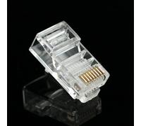 100 sztuk RJ45 kable Ethernet g?owice kryszta?owe Cat5e Cat6 modu? wtyczka z??cze sieciowe RJ45 g?owice kryszta?owe poz?acane kabel sieciowy