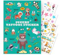100+ Tatouage Enfant(12feuilles),Doux Pour La Peau Tatouage Ephemere Enfant Fille Garçon Cadeau,Pinata Anniversaire,Tatouage Ephemere//Ingrédients Naturels-Encre D'extrait De Soja (Mix¿)