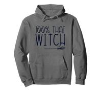 100% That Witch Balai drôle Halloween Meme Sweat à Capuche