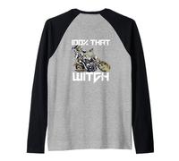 100% That Witch Sexy Moto Sorcière Halloween Meme sur Le Dos Manche Raglan
