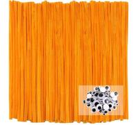 100 Tiges Chenille avec Yeux Mobiles Autocollants - Pour Création Animaux - Loisirs Créatifs Travaux Manuels