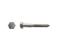 100 Tirefonds Bois Tête Hexagonale 6 x 60 mm - DIN 571 - Inox A4 - D-Work