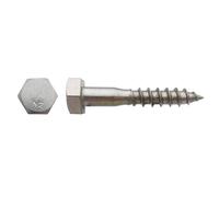 100 Tirefonds Bois Tête Hexagonale 8 x 80 mm - DIN 571 - Inox A2 - D-Work