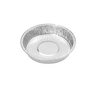 100 Tourtières en Aluminium 145 ml D. 109 x H. 21 mm Pratiques, Résistantes et Jetables pour Cuisson et Congélation - D-Work
