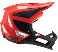 100% Trajecta Casque de descente, noir-rouge, taille M 56 57 58 pour homme