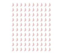 100 trombones bureautique en métal forme poivron, résistance antidérapante et antirouille - Idéal pour bureau, papeterie et usage quotidien