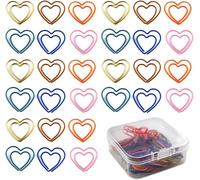 100 Trombones En Forme De Coeur En Métal Mignons Trombones Étudiant Signet Étudiants, Enfants, Enseignants Couleurs Aléatoires