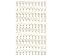 100 trombones métal forme cœur, petites pinces bureau clips longue queue, design ajouré argenté - maintien solide pour documents, papeterie bureautique pratique et fun (Or)