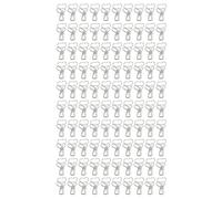 100 trombones métal forme cœur, petites pinces bureau clips longue queue, design ajouré argenté - maintien solide pour documents, papeterie bureautique pratique et fun (Argent)