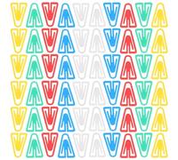 100 trombones triangulaires en plastique pour lettres et notes | Lot de 100 pièces, légers et faciles à ranger, pour trier les dossiers, usage maison et école, forme créative