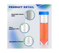 100 Tubes À Centrifuger 50ml Avec Bouchons À Visser Tubes À Essai Couvercles Tubes De Laboratoire En Polypropylène, Pour Expériences Scientifiques