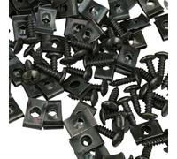 100 Uds tornillos de Metal mezclados Clips de sujeción M5 tornillos autorroscantes Clips de retención de coche tornillos para coche Motor Scooter ciclomotor E-bike