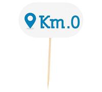 100 unité - Piques "Km 0" 8 Cm Blanc Bois