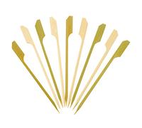 [100 unités - 10 cm] brochettes en bois de bambou pour cocktails, grillades, apéritifs, fruits et sandwichs