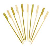 [100 unités - 18 cm] brochettes en bois de bambou pour cocktails, grillades, apéritifs, fruits et sandwichs