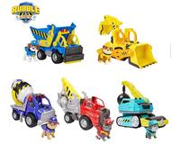 100% véritable Paw Patrol Rubble & Crew jouet Wheeler Mix chargeur figurine poupée avec figurines à collectionner enfants jouet cadeau d'anniversaire 28500-3-charger