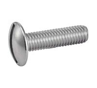 100 Vis à Métaux Tête Ronde Large Poelier Fendue 8 x 80 mm - NFE 25-129 - Inox A4 - D-Work