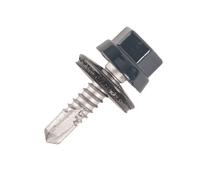 100 Vis bac acier - plage - support métal ZED - TH12-6,3x25mm - RAL8014 - SCELL-IT - ZTZR-63025-8014