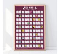 100 Wines Scratch Off Bucket List Poster en métal 15,2 x 20,3 cm