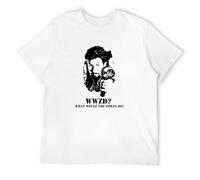 100% WWZD What Would The Zohan Do Adam Sandler T-Shirt Mens Man White S
