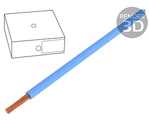 100 x 11019372 câbles H05V2-K Line Cu 1 mm² 18 AWG PVC bleu 300 V, 500 V 100 ...