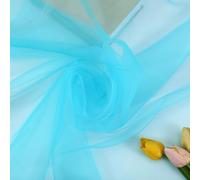 100 x 150 cm - Tissu en organza - Tulle - Vendu au mètre - Pour couture, bricolage, vêtements, robes de mariage, fête, anniversaire, mariage, décoration de fond - Bleu