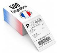100 x 150 mm (4x6) Étiquettes d'expédition thermiques paravent, 500 étiquettes, thermique direct autocollantes, perforation découpe facile, compatibles Vinted,Vevor universelle et toutes les marques