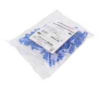 100 x 151-00653 support E/TFE UL94V-0 bleu B. Attache-câbles : 6,4 mm L : 17,...