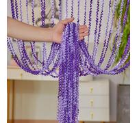 100 x 200 cm - Rideaux coulissants - Rideau de porte à perles - Décoration d'intérieur - Rideau de séparation de pièce - Rideau à ficelles - Panneau mural à franges pour porche, salon - Séparateur de