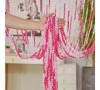 100 x 200 cm - Rideaux coulissants - Rideau de porte à perles - Décoration d'intérieur - Rideau de séparation de pièce - Rideau à ficelles - Panneau mural à franges pour porche, salon - 100 x 200 cm