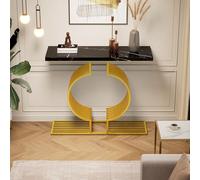 100 x 35 x 80 cm - Table basse moderne et sobre - Noir brillant - Petite table d'appoint pour le salon, la console - Base dorée pouvant être installée de deux façons